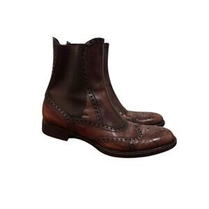 $1400 DOLCE & GABBANA Men's Leather Chelsea Ankle Boots Shoes UK 7 US 8 Italy